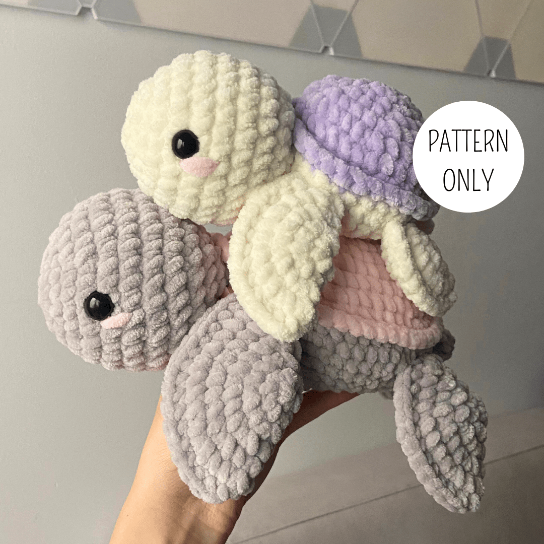 Small & Medium Size Turtle Crochet Pattern - CrochetbysilviaS2 - | CrochetbysilviaS2