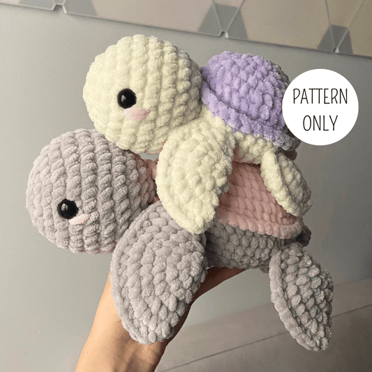 Small & Medium Size Turtle Crochet Pattern - CrochetbysilviaS2 - | CrochetbysilviaS2