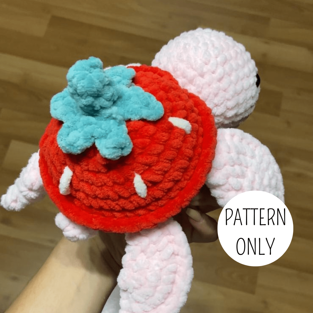 Strawberry Turtle Crochet Pattern - CrochetbysilviaS2 - | CrochetbysilviaS2