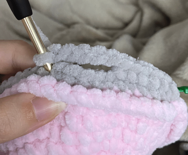 crochet turtle' shell in progress