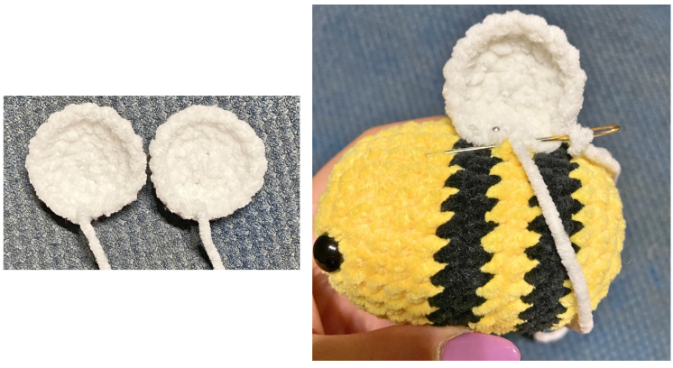free crochet bee pattern finished plushie