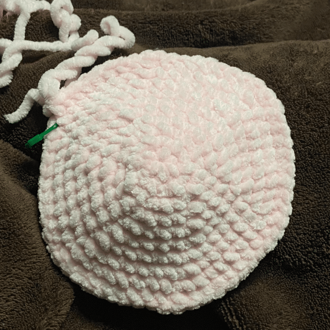 crochet turtle' shell in progress