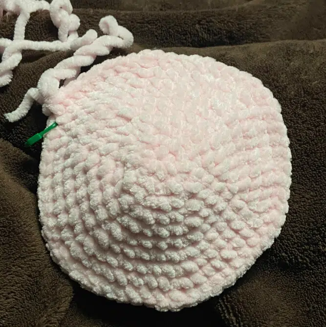 crochet turtle' shell in progress