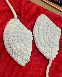 Handmade crochet flippers for a chunky jumbo sea turtle plush pattern