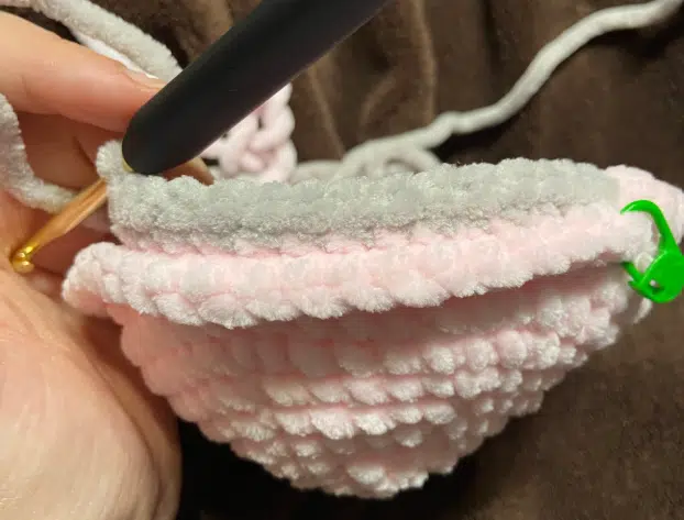 crochet turtle' shell in progress