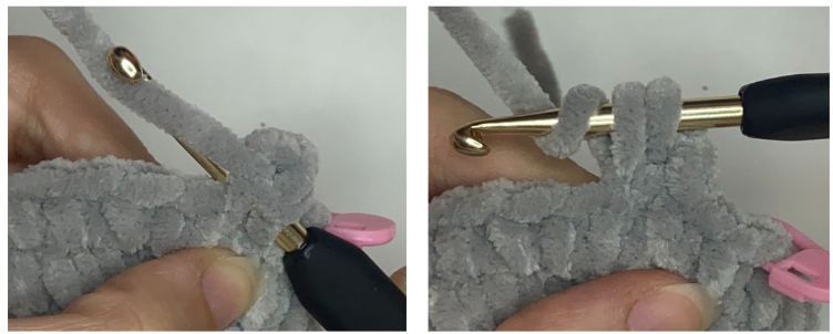Step-by-step assembly and stitching guide for the low sew loaf cat crochet pattern