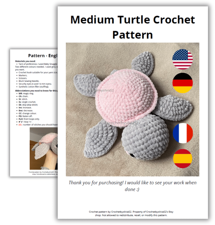 an image displaying an example of a crochet pattern pdf preview